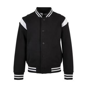 Boys' College Sweat Jacket Chamois Black/White