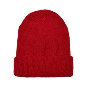 Recycled Waffle Knit Beanie Red