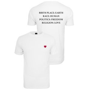 Women's T-shirt with a heart in white
