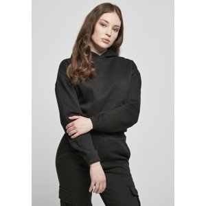 Women's Short Oversized Hooded Sweatshirt Black