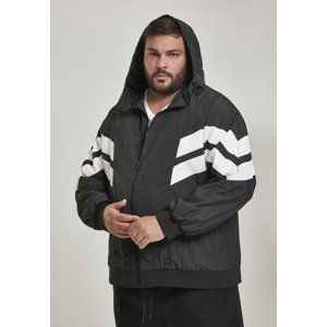 Crinkle Panel Track Jacket blk/wht