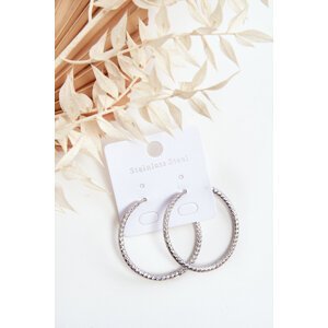 Fashion silver hoop earrings