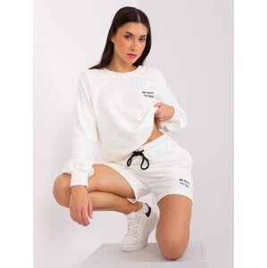 Women's Ecru tracksuit with shorts