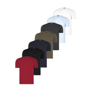 SET OF SEVEN T8569 DEWBERRY BICYCLE COLLAR T-SHIRT-BLACK-WHITE-NAVY-ANTHRACITE-BLUE-KHAKI-BURGUNDY