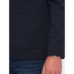 Ombre Men's sports style jacket - navy blue