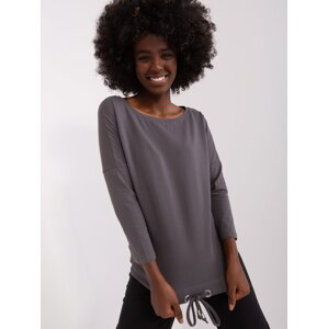 Graphite base blouse with cuff Fiona BASIC FEEL GOOD