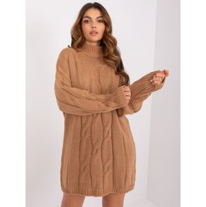 Women's camel braid dress RUE PARIS