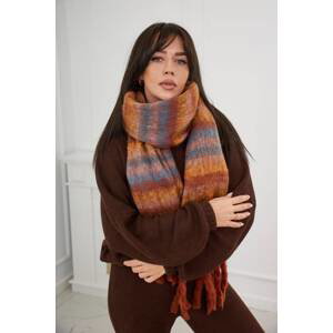 6071 Women's scarf braun + gelb