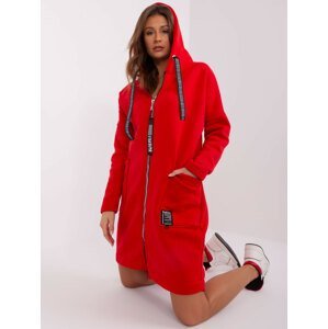 Red Long Oversize Hoodie