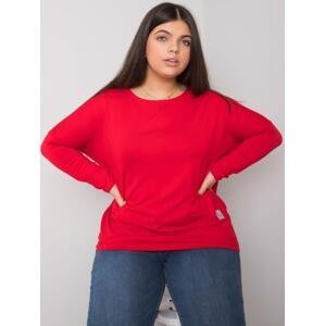 Paloma red blouse plus size