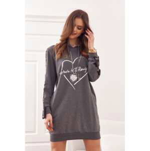 Sports tunic with hood, dark grey