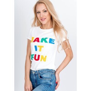 Women's T-shirt "Make it Fun" - white,