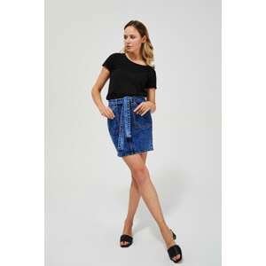 Blue Denim Skirt with Tie Moodo - Women