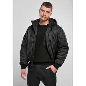 MA1 Hooded Bomber Jacket - Black