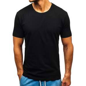 Men's T-shirt without print T1280 - black,