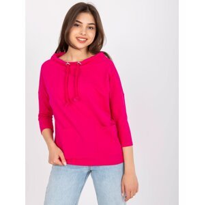 Cotton fuchsia blouse with pockets Melitina RUE PARIS