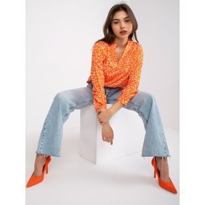 Orange blouse with Inesa print