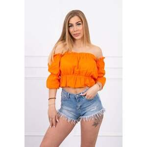 Orange shoulder blouse