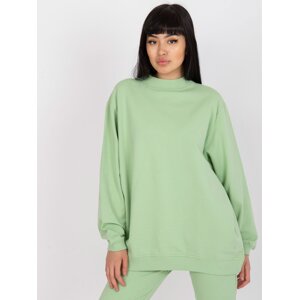 Oversized pistachio cotton sweatshirt