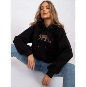 Black Hoodie with Long Sleeves by Peggy