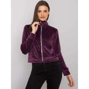 Dark purple velour sweatshirt Charley RUE PARIS