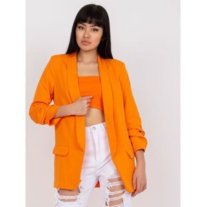 Women's light orange blazer with lining