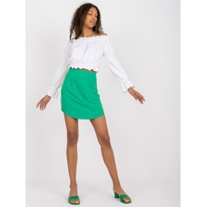 Green miniskirt RUE PARIS with high waist