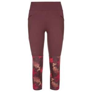 Women's 3/4 fitness leggings Kilpi SOLAS-W dark red