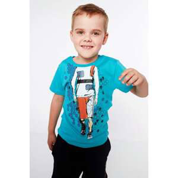 Boys' T-shirt with mint application