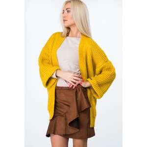 Suede skirt with caramel frills