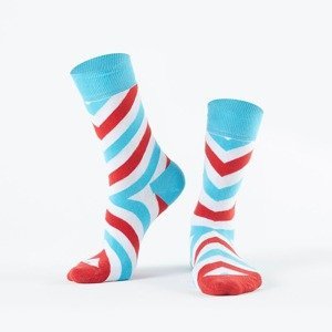 Women's socks with colored stripes