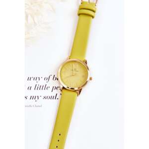 Women's watch on leather strap Giorgio & Dario green