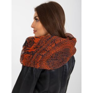 Graphite scarf with print