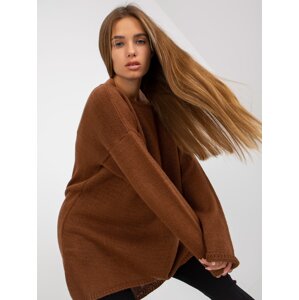 OCH BELLA brown asymmetrical oversize sweater