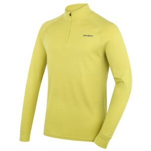 Men's merino sweatshirt HUSKY Aron Zip M lime green