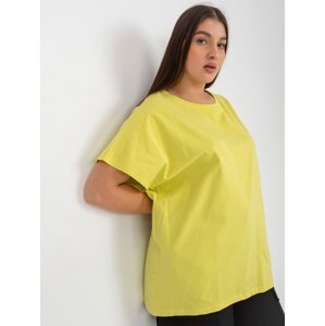 Lightweight lime women's t-shirt plus size loose fit