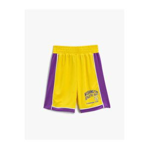 Koton Printed Basketball Shorts with Elastic Waist