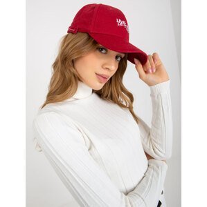 Ladies Cap with Patch - Red