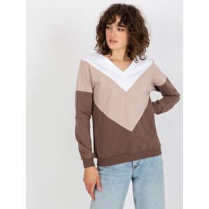 Women's Smooth Neckline Sweatshirt - Brown
