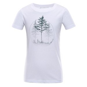 Children's T-shirt made of organic cotton ALPINE PRO NATURO white variant pb