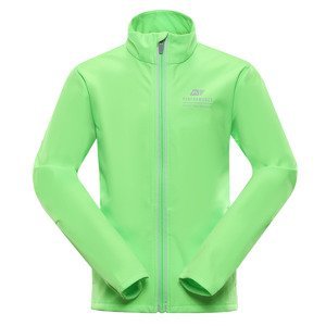 Kids softshell jacket with membrane ALPINE PRO MULTO neon green gecko