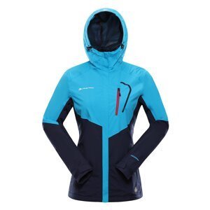 Women's jacket with membrane ALPINE PRO IMPECA neon atomic blue