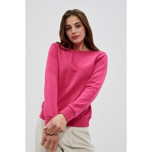 Sweatshirt with neckline on back