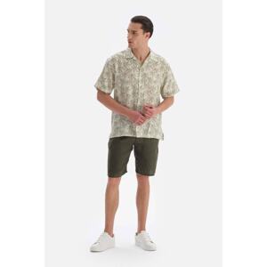 Dagi Khaki Linen Shorts