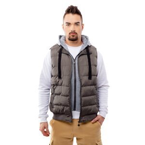 Men's quilted vest GLANO - gray