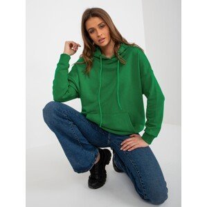 Women's dark green kangaroo hoodie