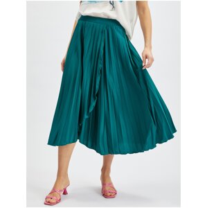 Orsay Petroleum Womens Pleated Midi Skirt - Women