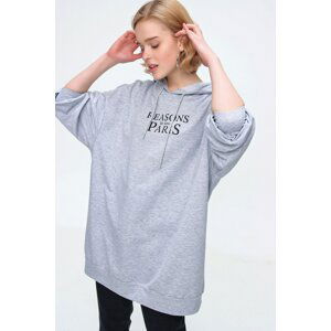 Bigdart 4125 Oversized Sweat Dress - Plain Gray