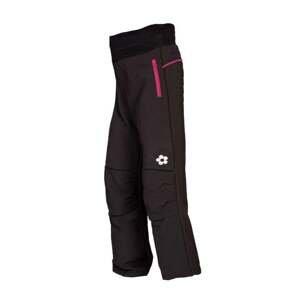Softshell trousers - black with pink zippered pockets