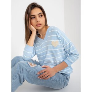 Light blue and white striped blouse by BASIC FEEL GOOD